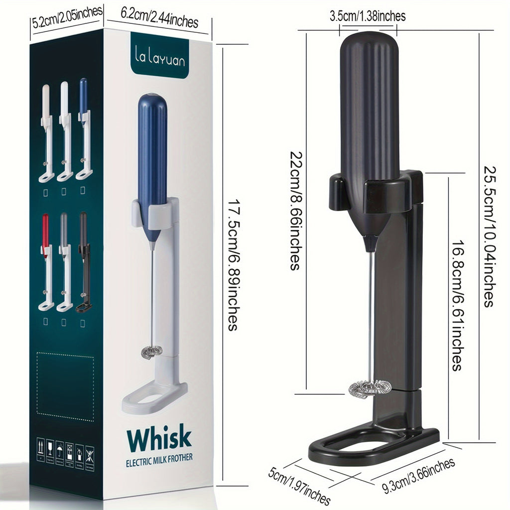 Lalayuan Powerful Electric Milk Frother & Drink Mixer - Heavy-Duty Stainless Steel Handheld Electric Whisk with 2-in-1 Design, 2-in-1 Foaming & Blending