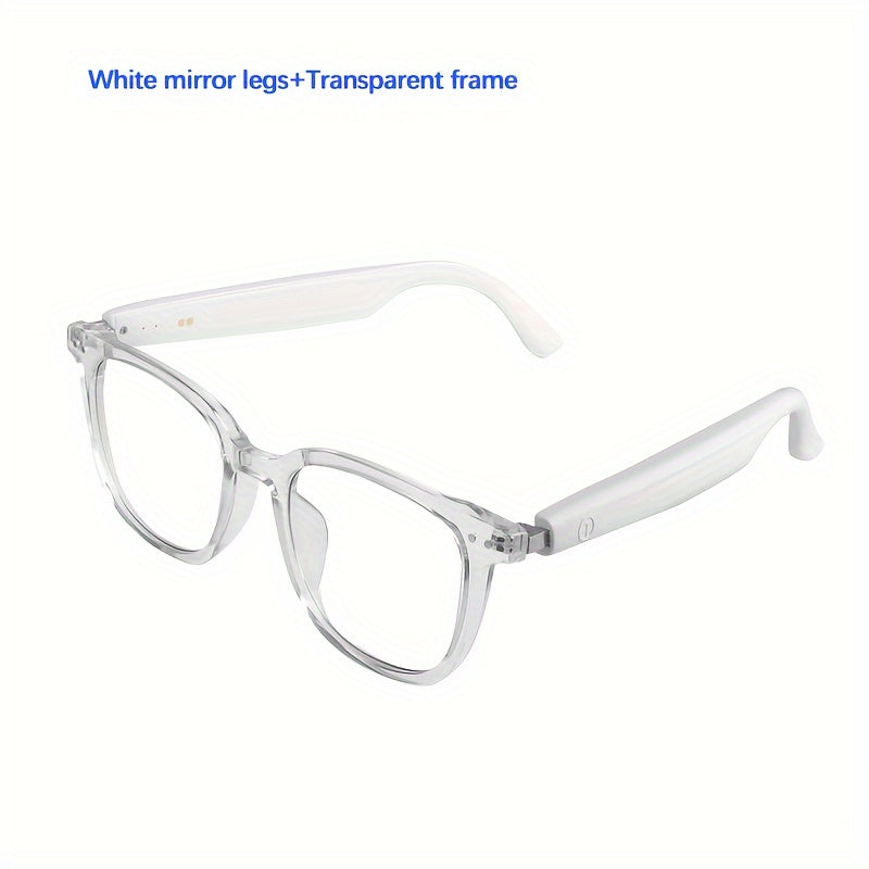 [Smart Glasses] 2025 Smart Glasses with Auto-Dimming & Auto-Focusing, Wireless, Anti-Blue Light Lens, AI Voice Assistant, Music/Call, Magnetic Charging, Compatible with Smartphone/Tablet - Smart Glasses for Men & Women, Ideal