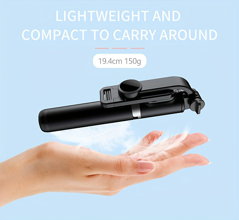 40 Inch Retractable Selfie Stick Professional Floor Tripod For Live Streaming, With Wireless Remote, 360° Rotation, Stable Anti-shake Design. Ideal For Travel Vlogs & Outdoor Live Streaming. Compatible With for iphone/Androi