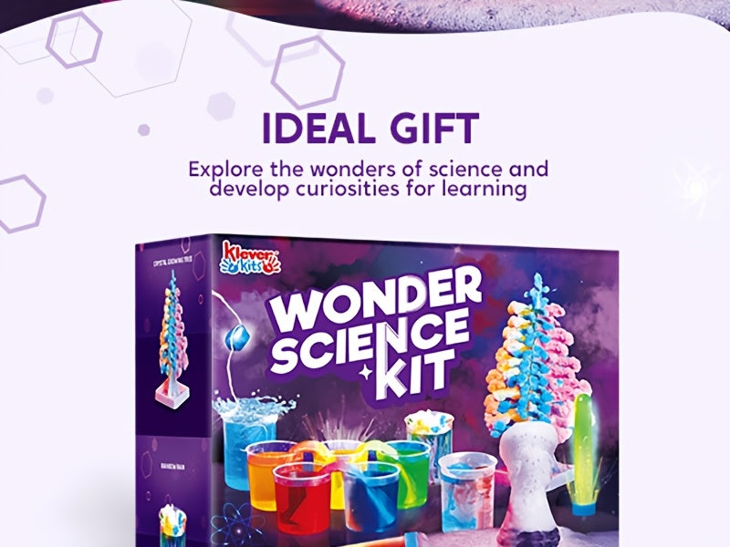 50+ Wonder Science Kit, Experiments Educational Toy For Kids: Growing Crystal Tree, Explore Chemistry Reactions & STEM Lab Activities - Ultimate Birthday Christmas Gifts For Boys And Girls Ages 6-12
