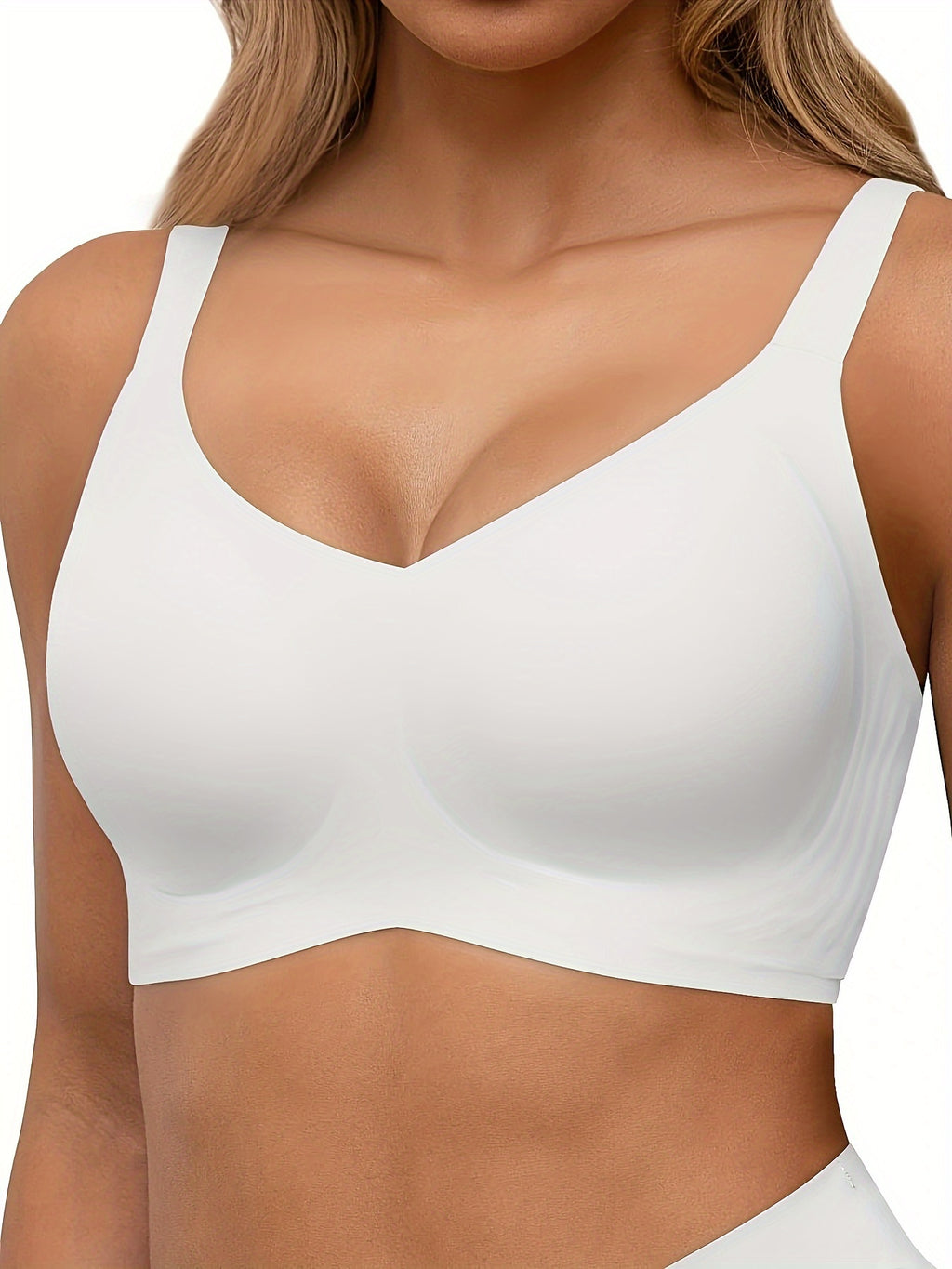 Solid Seamless Wireless Bra, Comfy Anti Sagging Push Up Sporty Women's Lingerie & Underwear