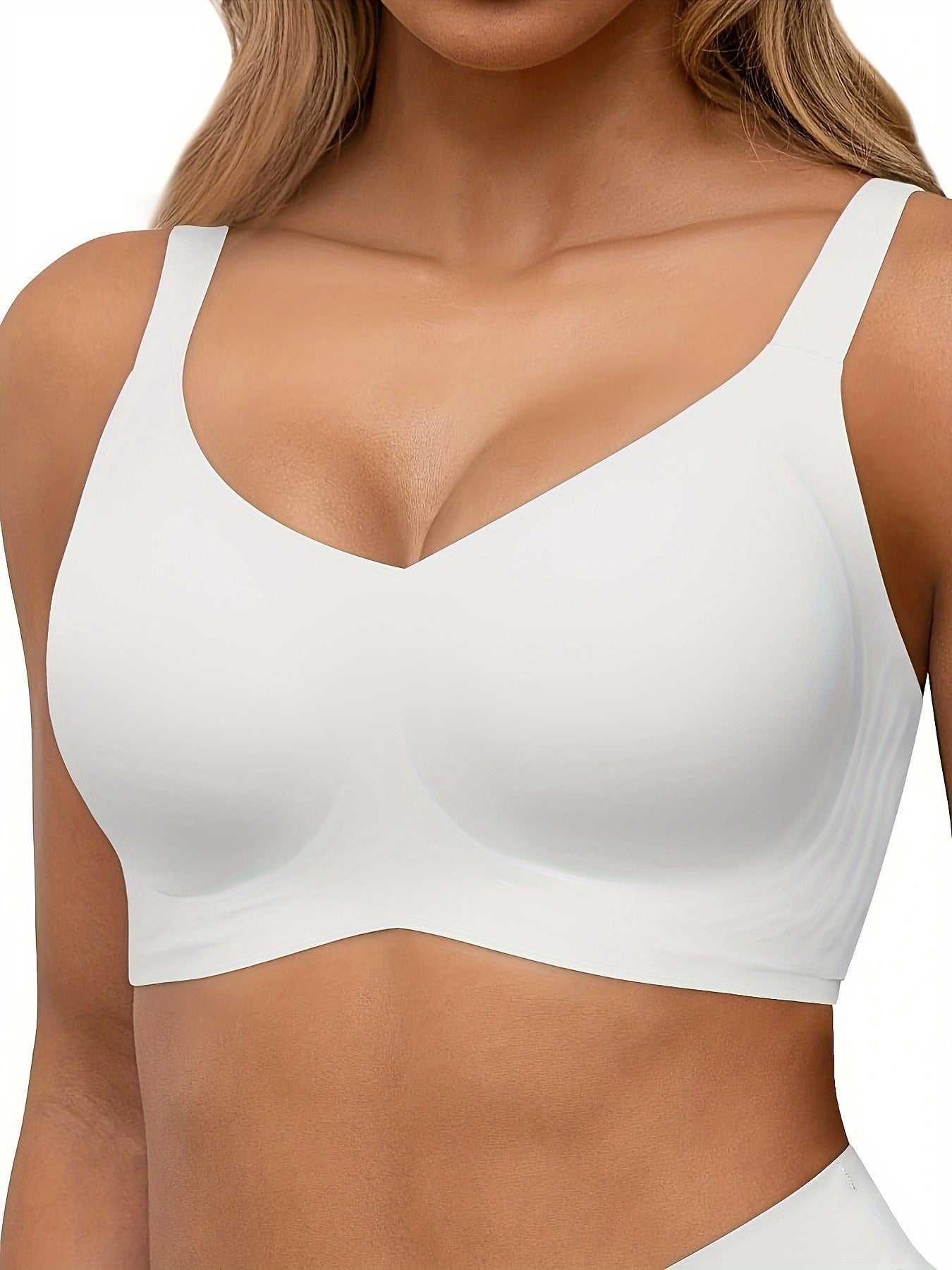 Solid Seamless Wireless Bra, Comfy Anti Sagging Push Up Sporty Women's Lingerie & Underwear