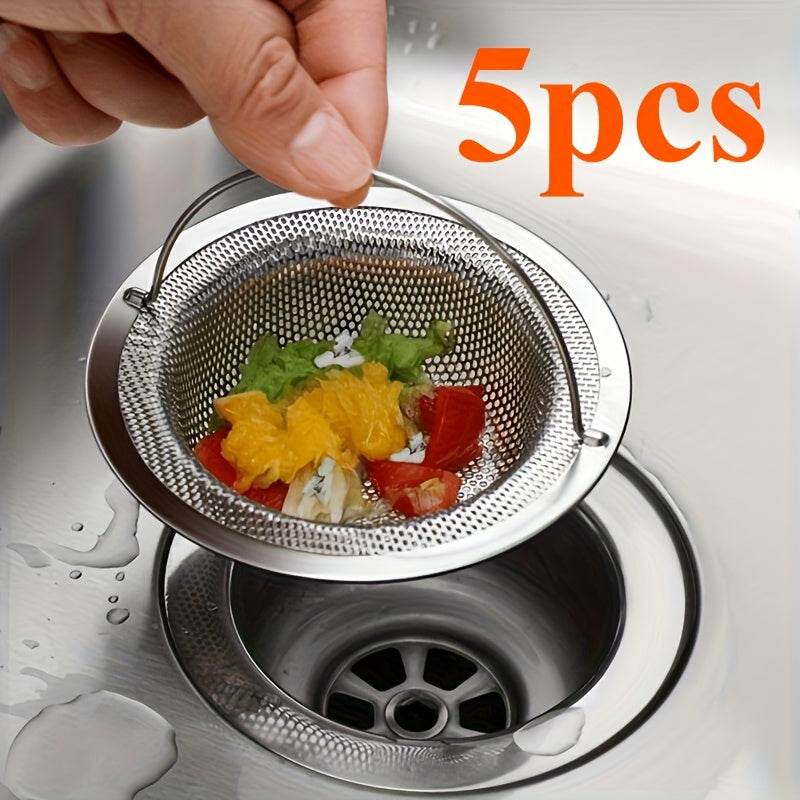 1pc Stainless Steel Drain Stopper With Anti-Slip Handle, Hair Catcher And Filter For Kitchen And Bathroom, Effortlessly Prevents Clogs And Blockages, Home & Kitchen Accessories