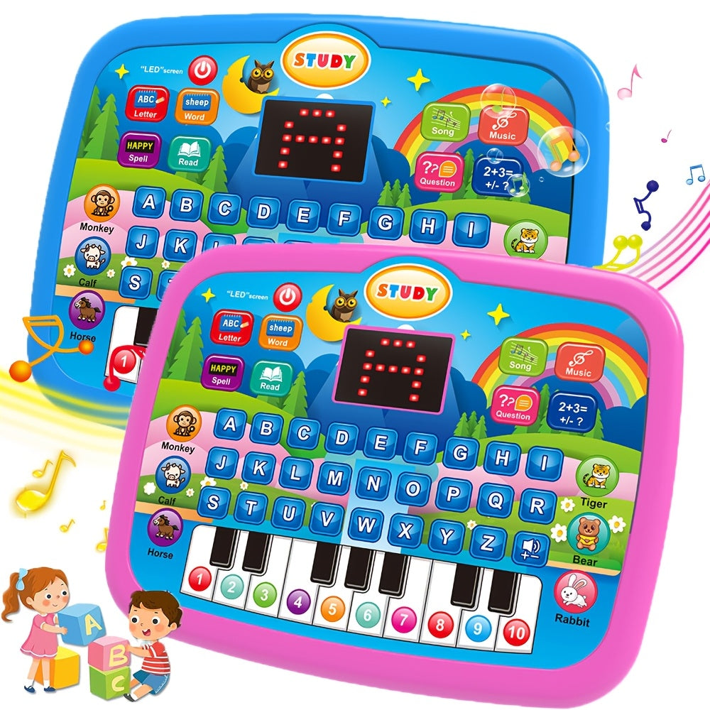 Children's Multifunctional Educational Learning Machine, English Learning with Alphabet, Numbers, and Music Features, Early Development Toy for Kids (Batteries Not Included)