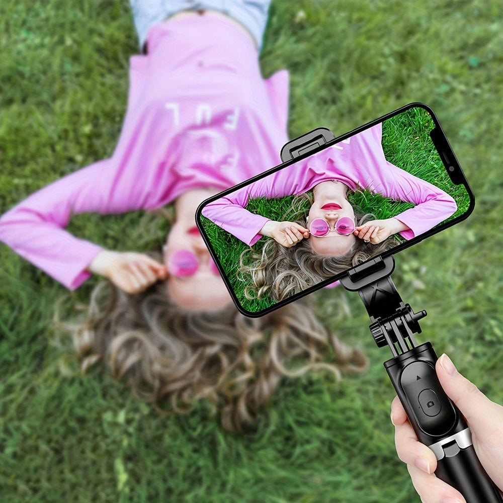 40 Inch Retractable Selfie Stick Professional Floor Tripod For Live Streaming, With Wireless Remote, 360° Rotation, Stable Anti-shake Design. Ideal For Travel Vlogs & Outdoor Live Streaming. Compatible With for iphone/Androi