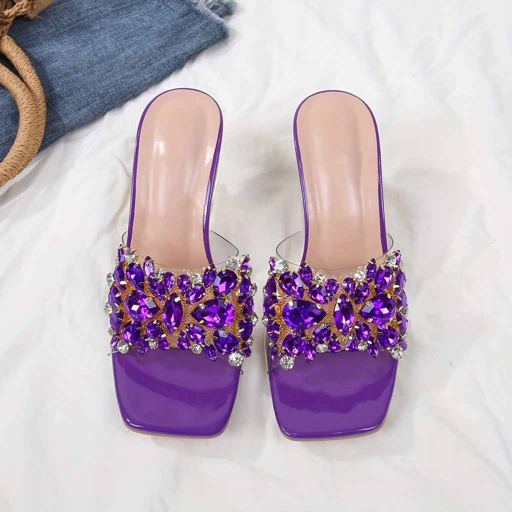 Icelynn Purple Glittery High Heel