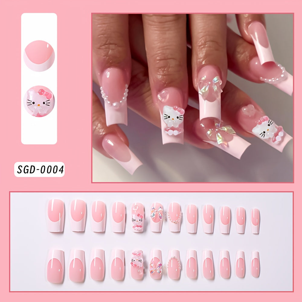 3D Hello Kitty Press On