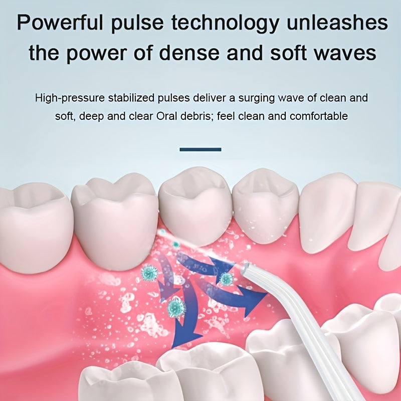 Oral Irrigator, 4 Nozzles, 3 Precise Pressure Control Modes, 360° Rotating Nozzle, Deep Cleaning Teeth & Gums, Replaceable Head, Deep Cleaning Teeth & Enhancing Oral Health, Home Use, Small Portable Personal Care Product, Ch