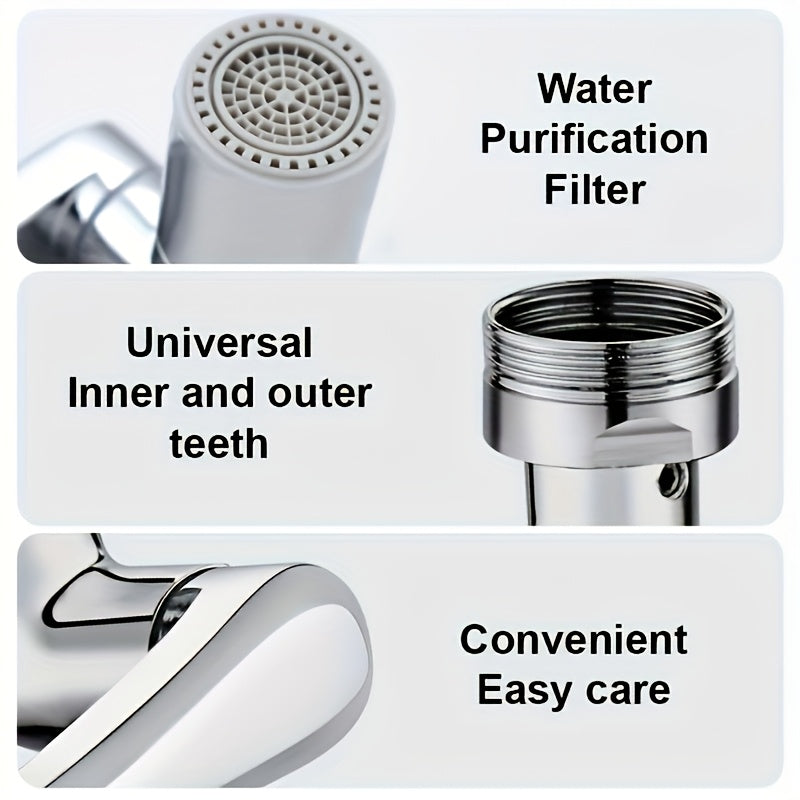 1440 ° rotating robotic arm faucet, splash proof design and multi adapter head - including installation tools, stylish and durable kitchen and bathroom faucets, bathroom sink faucets, multifunctional water flow, modern aesth