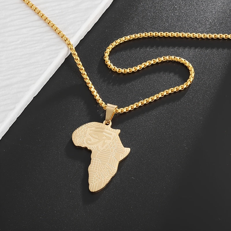 African Map Pendant Necklace