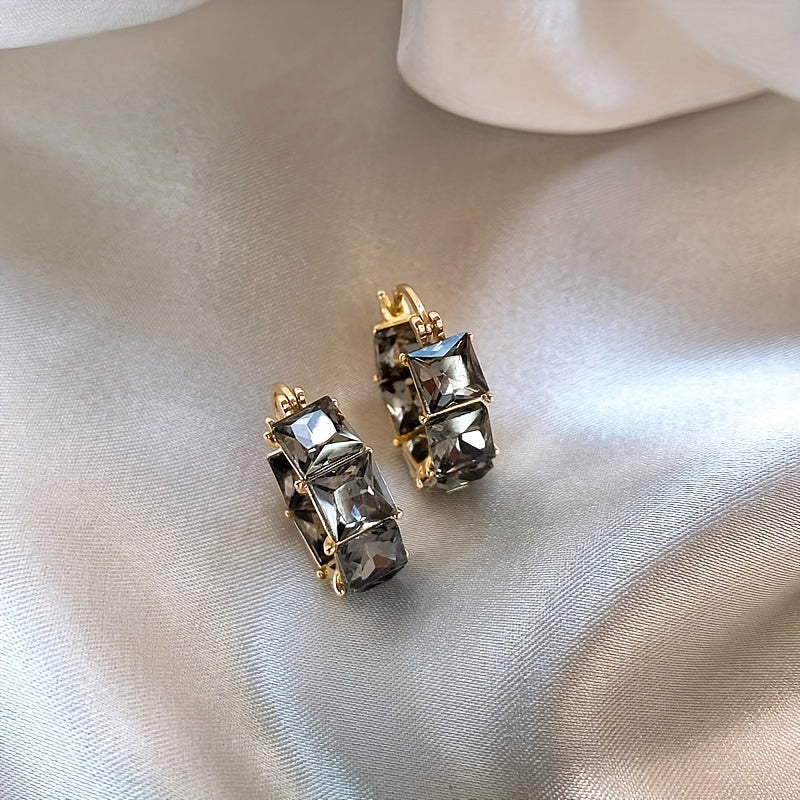 2pcs Golden Stone Earrings