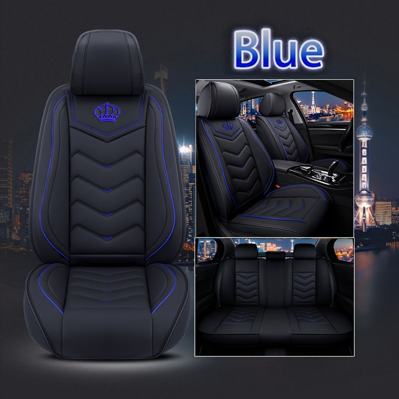 [Luxury Car Seat Covers] Waterproof 5-Seat Luxury Full-Cover Car Seat Covers | 2025 All-Season Fit for SUVs and Sedans, Scratch-Resistant Protection for Original Seats, Simple and Elegant Design Suitable for Women and Family