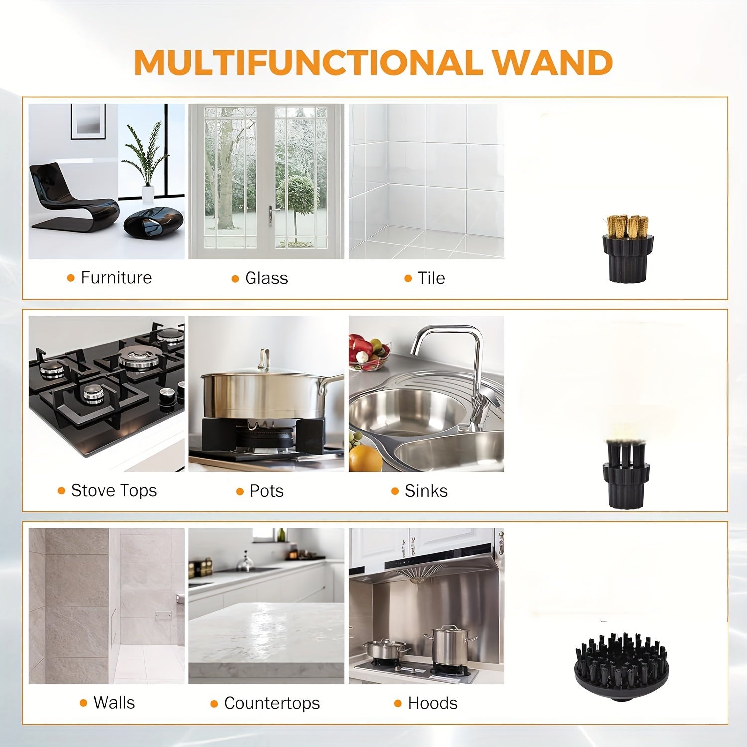 High Pressure Steam Cleaner, Household Steam Cleaner Handheld, Suitable For Kitchen Fume, Sofa, Small Air Conditioning, Washing Machine, 35pcs Accessory Set (without Steam Cleaner)