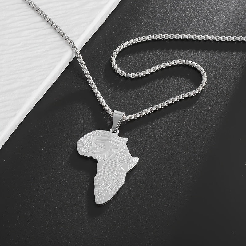 African Map Pendant Necklace