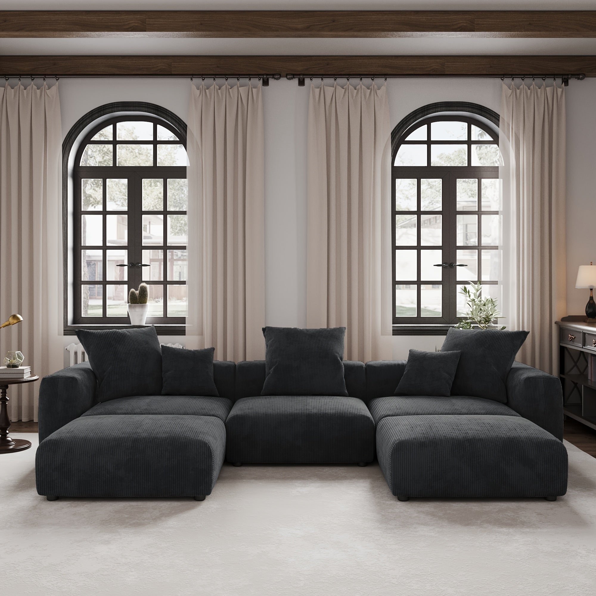Extra Large U-Shaped Modular Sectional Sofa Couch