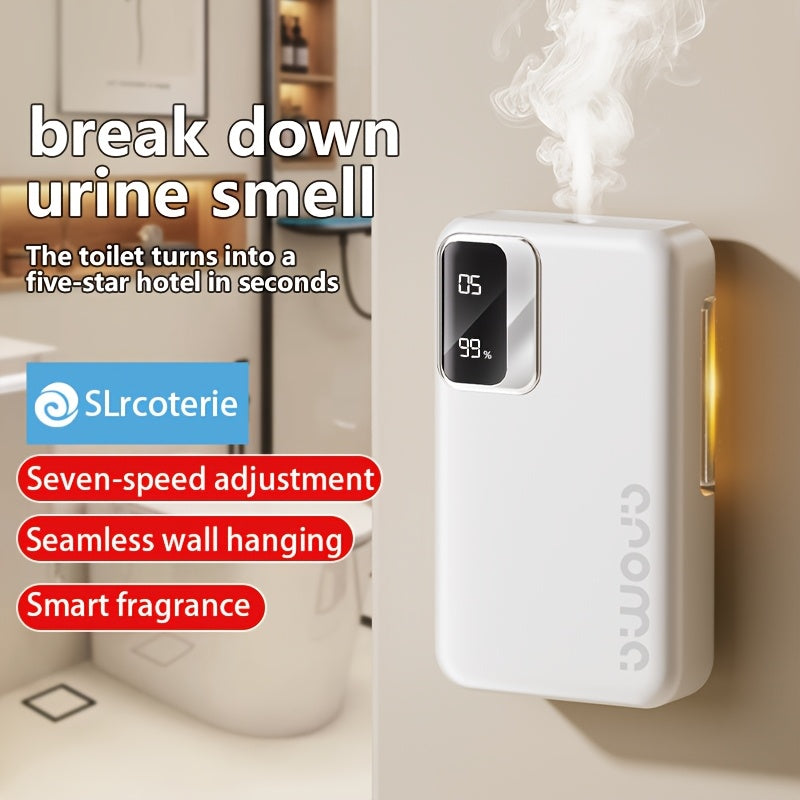 Deodorizing & 2-in-1 | Smart Aroma Diffuser with 7-Level Timer Spray + USB Fast Charging, 1800mAh Long-Lasting Battery, Ideal for Bedroom Moisture, Bathroom Odors, and Office Stale Air. No Essential Oils Needed, Freely Mix Fr