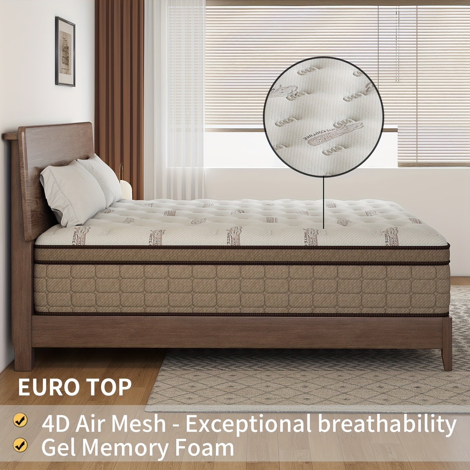 Solana 10/12 Inch Hybrid Mattress in a Box with Memory Foam