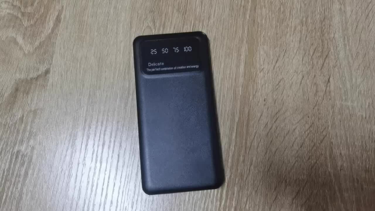 Large Capacity Mobile Power Supply 10000/ 20000mah, 5V2.1A Portable USB Charger, LED And Digital Display, For Ios/ Android Devices, 2xUSB Output, Type-c/ Micro Input, Safe And Stable Polymer Lithium Battery