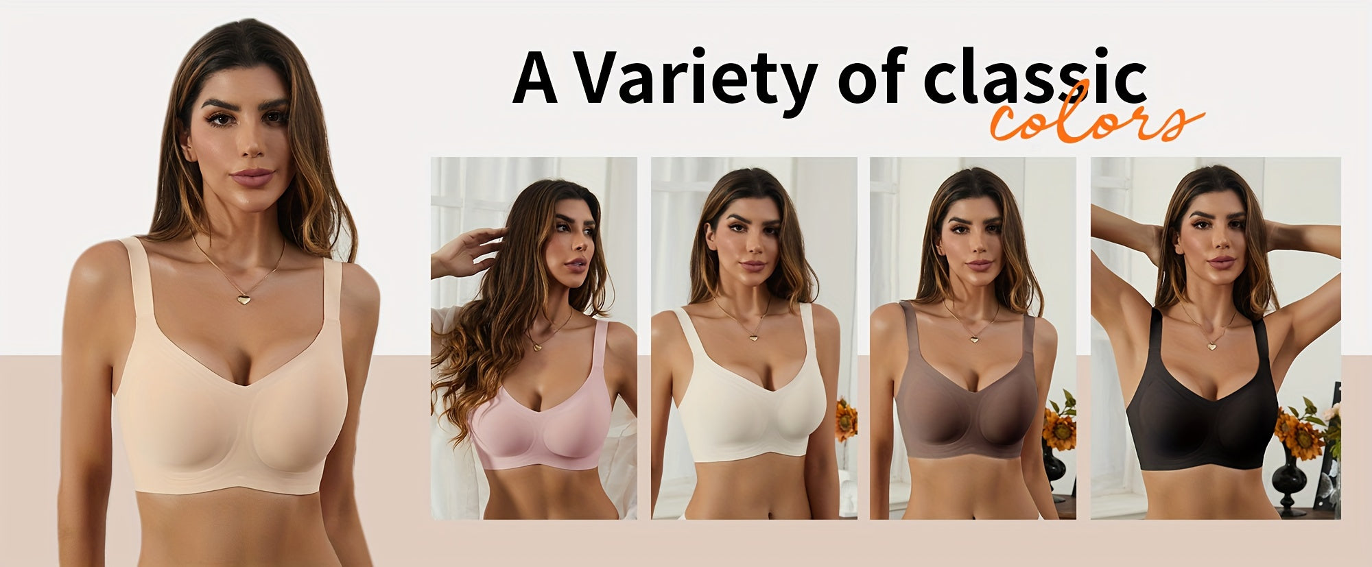 Solid Seamless Wireless Bra, Comfy Anti Sagging Push Up Sporty Women's Lingerie & Underwear