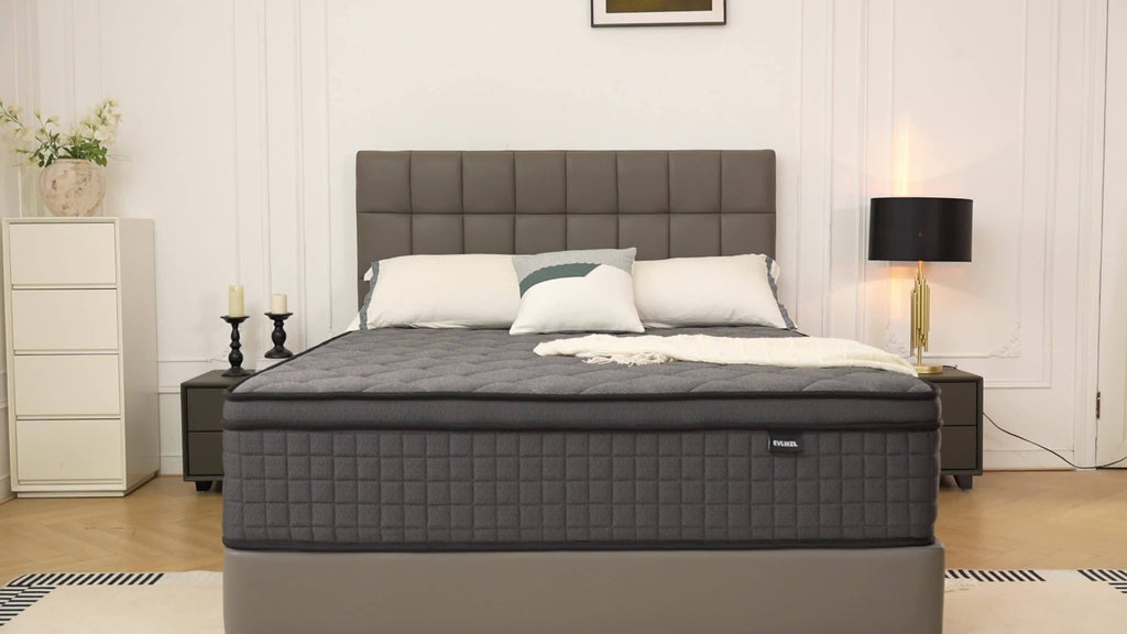 Luxury gel memory foam mattress 12 inch twin bed full size hypoallergenic mattress, medium hardness, European top design, comfortable sleep - can provide twin mattress, home Valentine's Day decorations, home furniture, home d