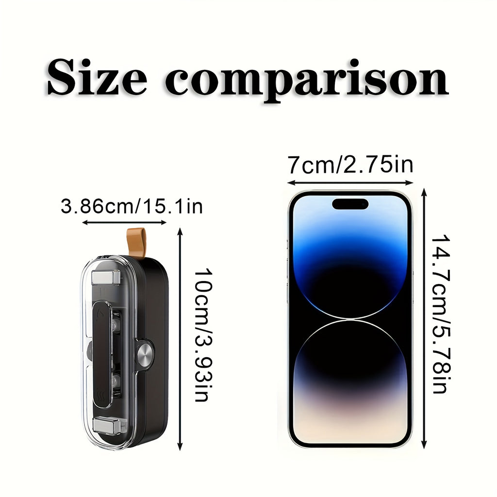 [Portable Bag Sealer] 2-in-1 Mini Bag Sealer & Cutter - Compact Portable Heat Vacuum Sealer for Plastic Bags - Ideal for Food Storage, Snacks, Cookies - Black, Kitchen Essential