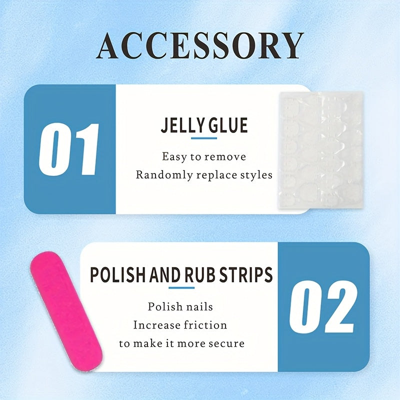 [High-Quality, Press On Nails] 24pcs Medium Square Press On Nails - High-Quality, Easy to Apply, Pink Gradient Nail Art with Smudge-Proof Adhesive, Perfect for Daily Wear by Women, Cute Short Nails, Everyday Nail Style, Gloss