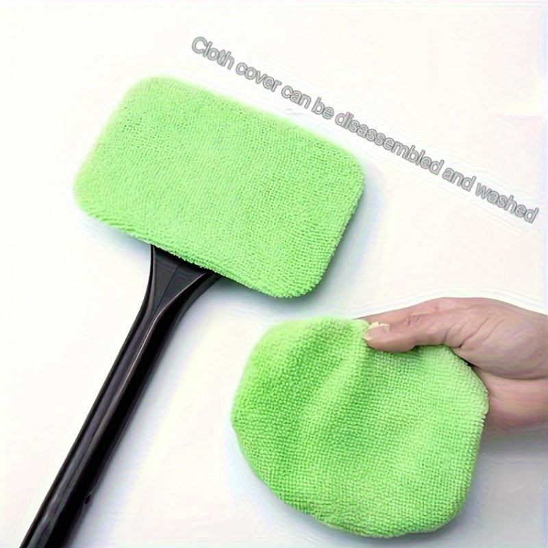 1-Pack, Easy To Hold Long Handle Car Windshield Cleaner - Easily Protects And Illuminates Your Windows As Well As Bathroom And Kitchen Glass Surfaces