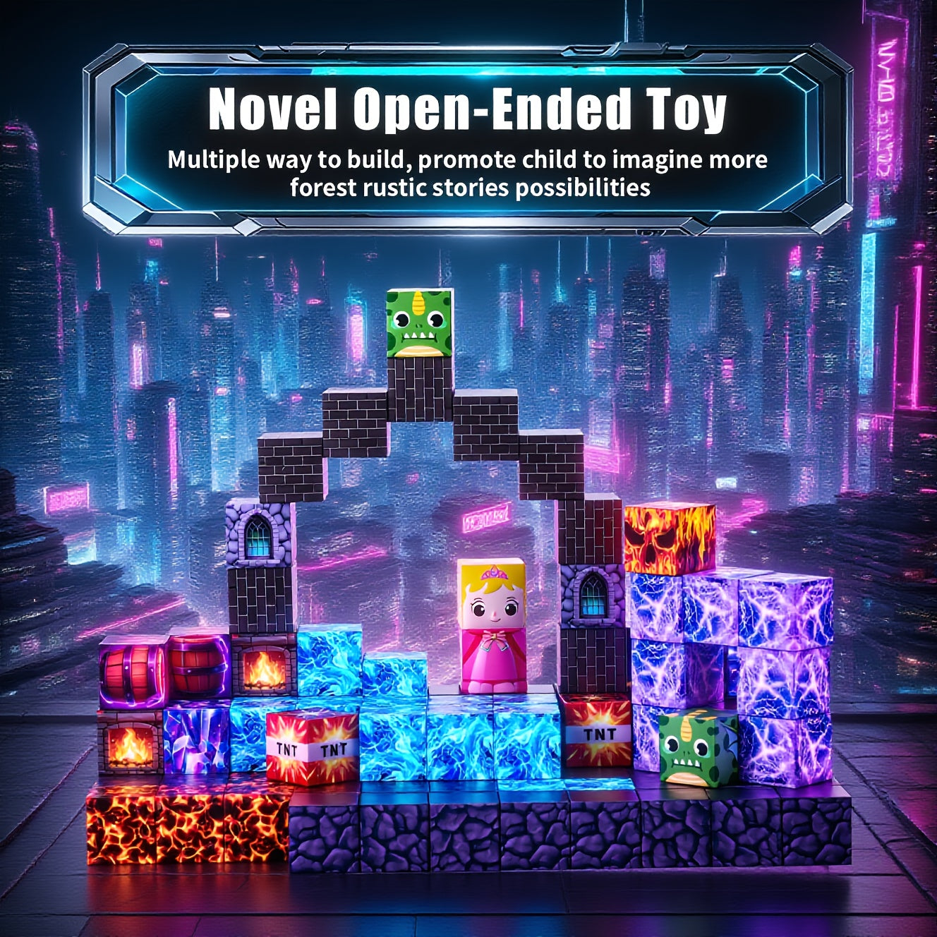 100pcs Magnetic Building Blocks Game-Based Build Cave World with Magnet Construction Toys STEM Sensory Gift for Boys Girls Birthday, Magnet Blocks, Magnet Balls, Magnet Game, Magnet Block, Magnet Ball, Magnet Games, Learning