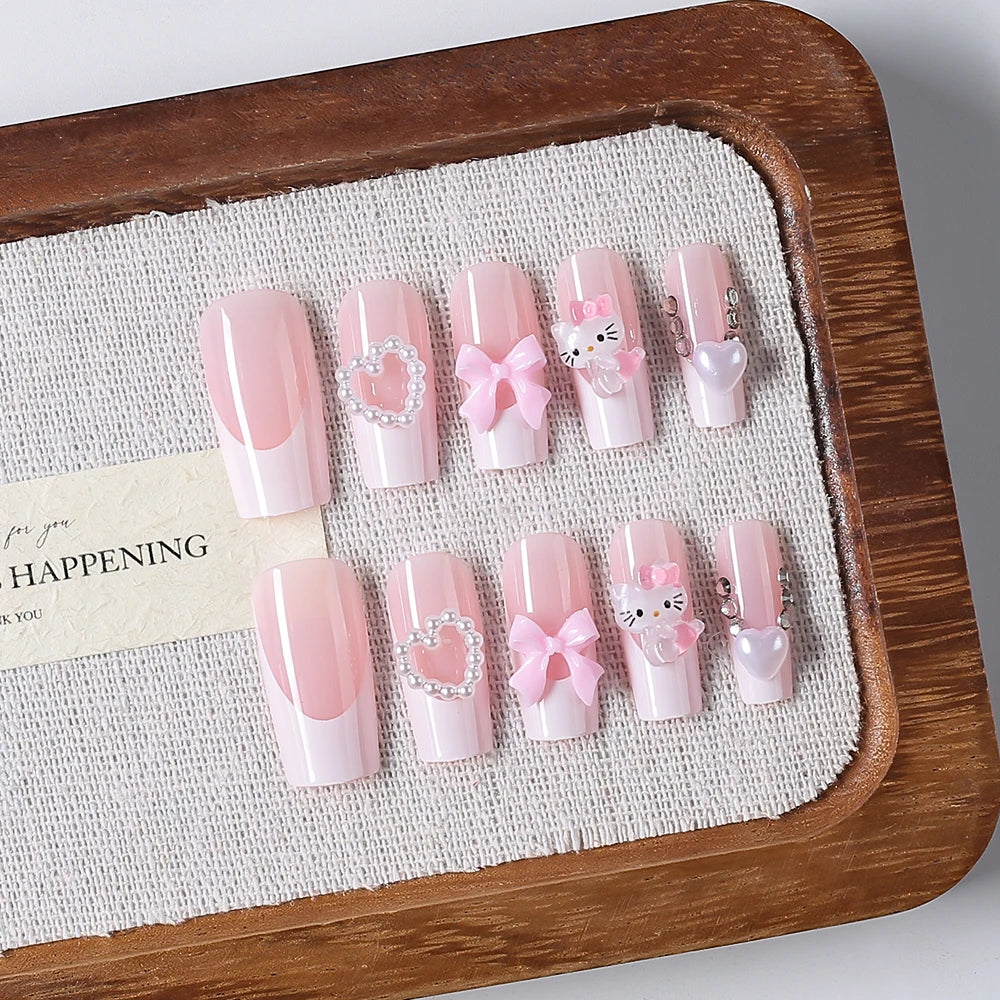 Hello Kitty Bowknot Press on