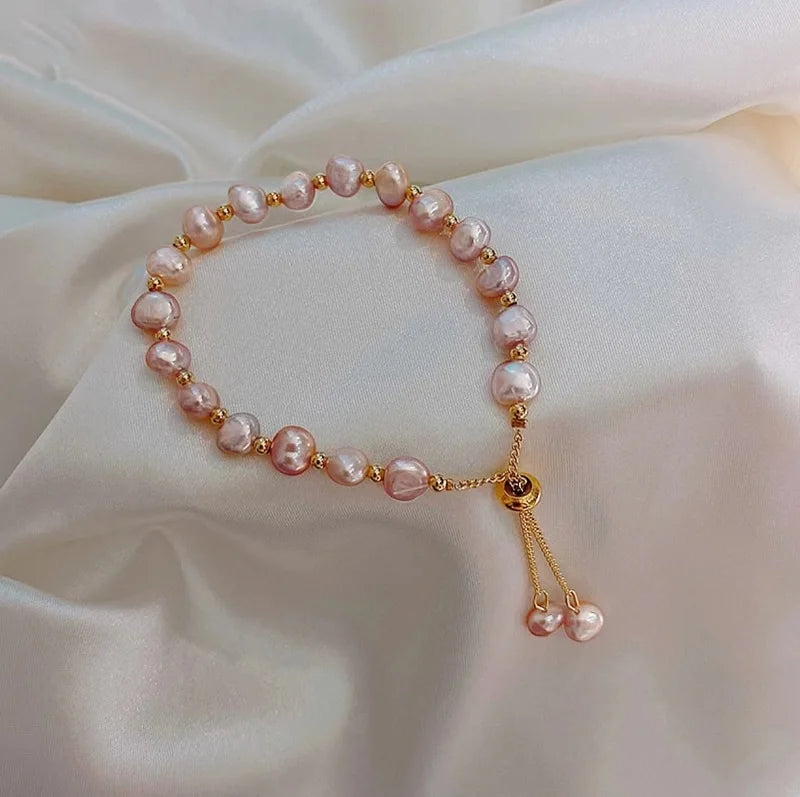 Vintage Purple Imitation Pearl Bracelet