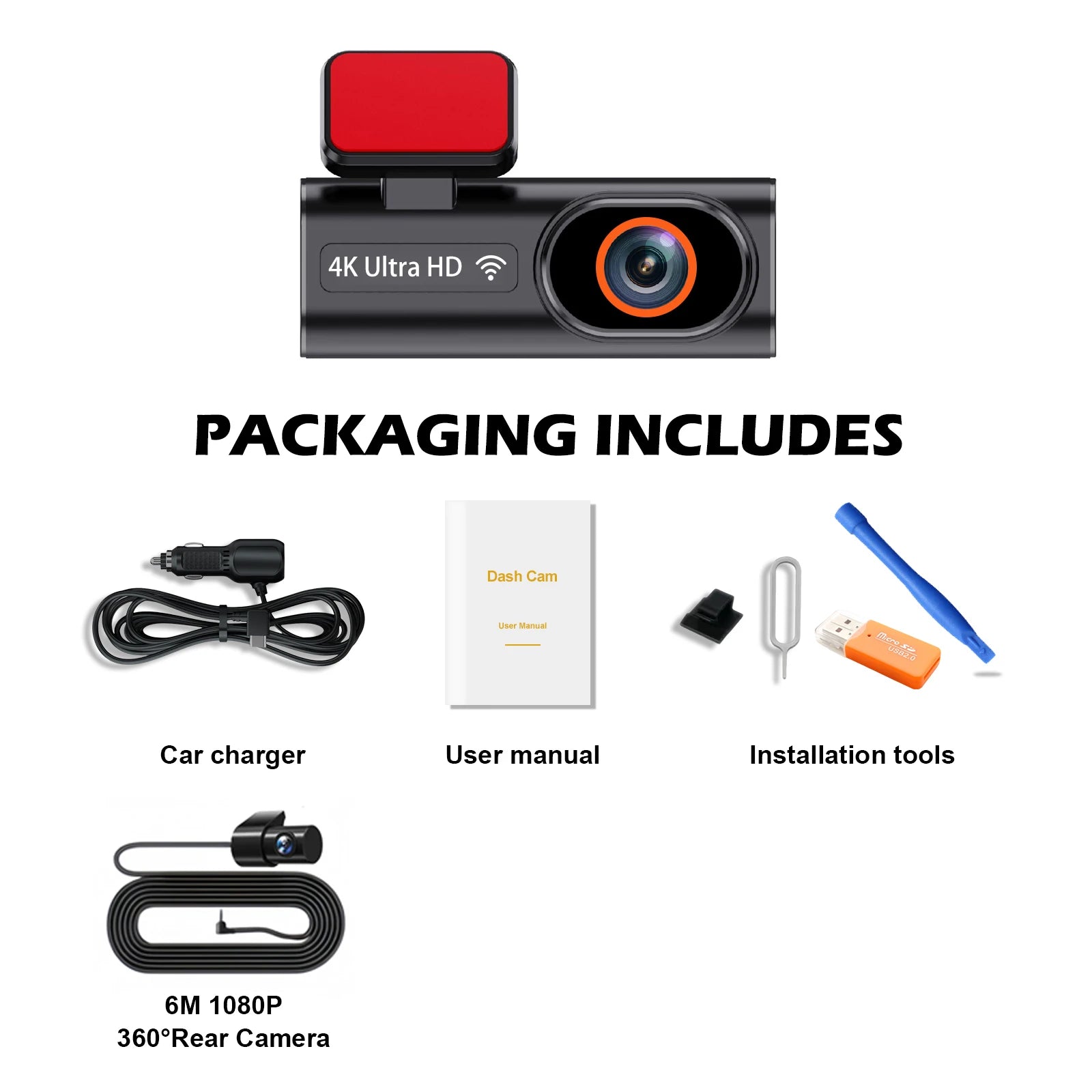 Ultra HD 4K Front Mini Dash Cam