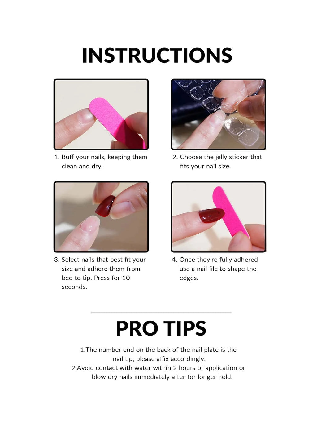 Pink Bow Press on nails