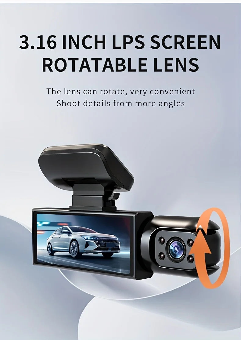 VAVUPO Dual Lens Dash Cam Wide Angle