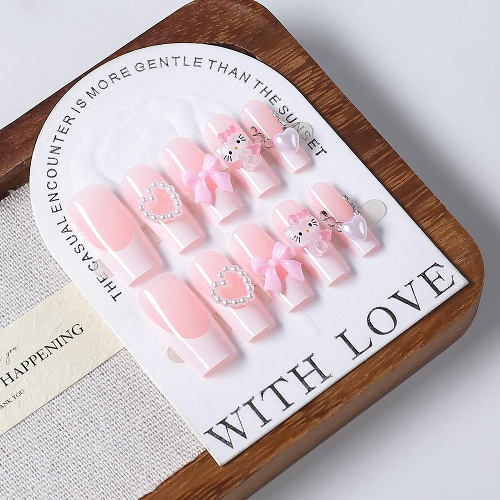 Hello Kitty Bowknot Press on