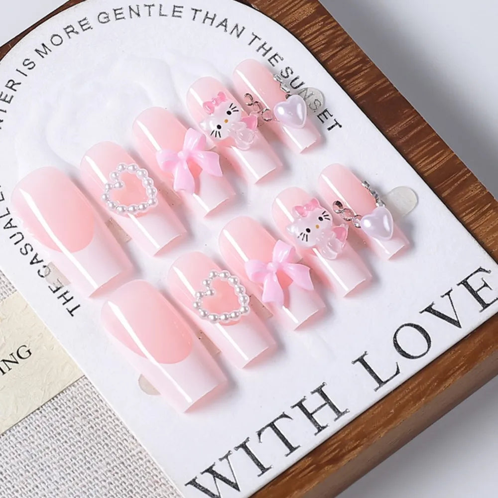 Hello Kitty Bowknot Press on