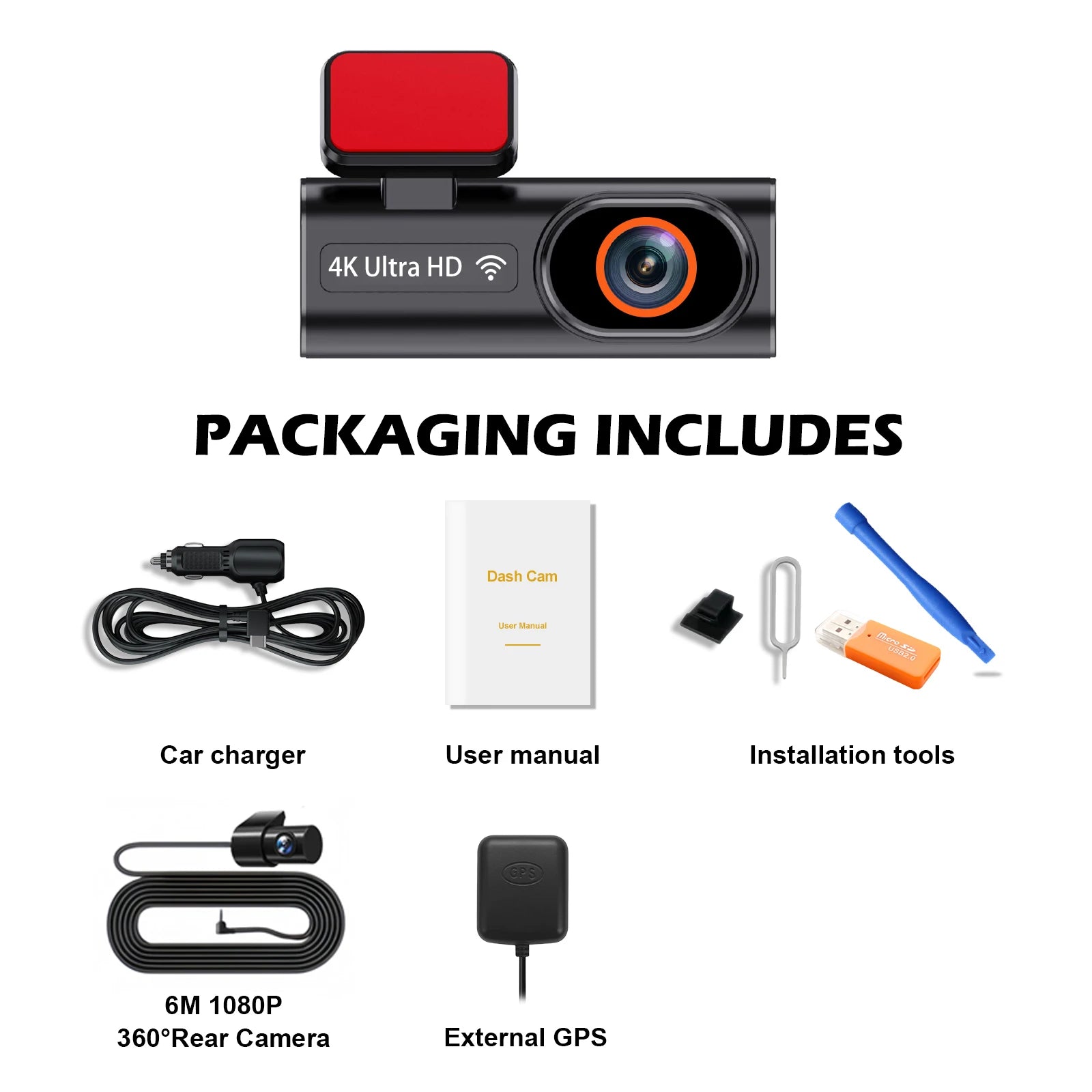 Ultra HD 4K Front Mini Dash Cam