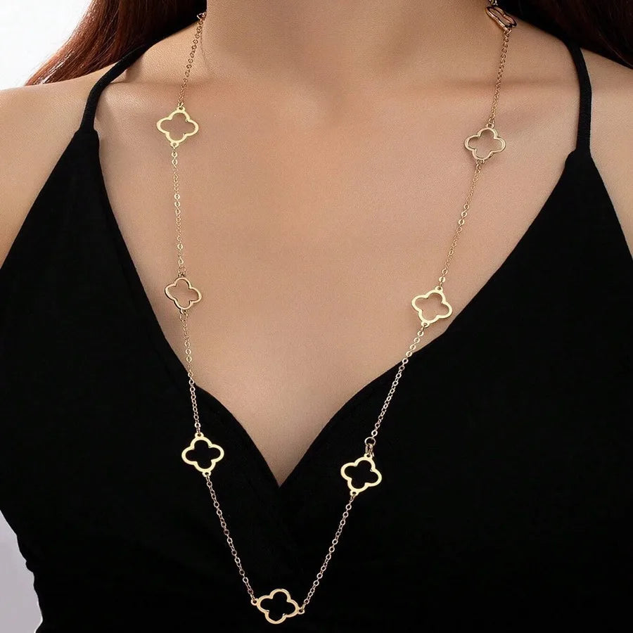 Gold Four Leaf Clover Necklace
