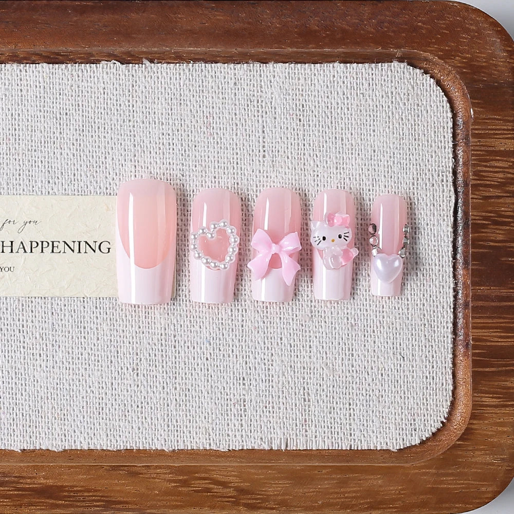 Hello Kitty Bowknot Press on