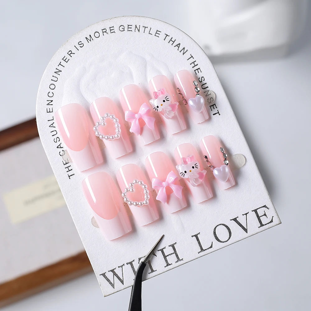 Hello Kitty Bowknot Press on