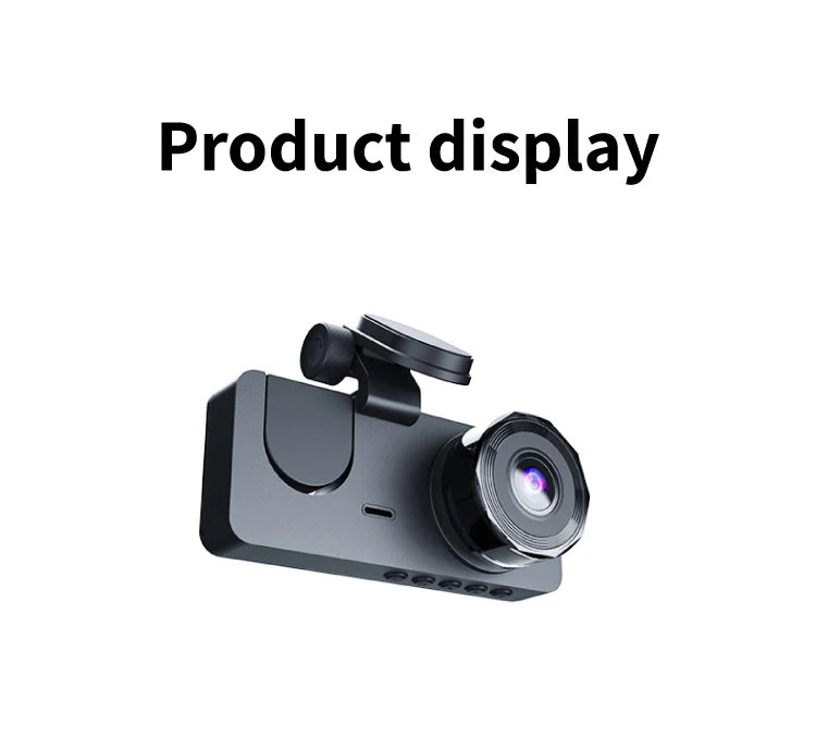 FHD 1080P 2Inch Car DVR Dash Cam 3 Lens Night Vision Rear View Camcorder Auto Camera Vehicle Accessories