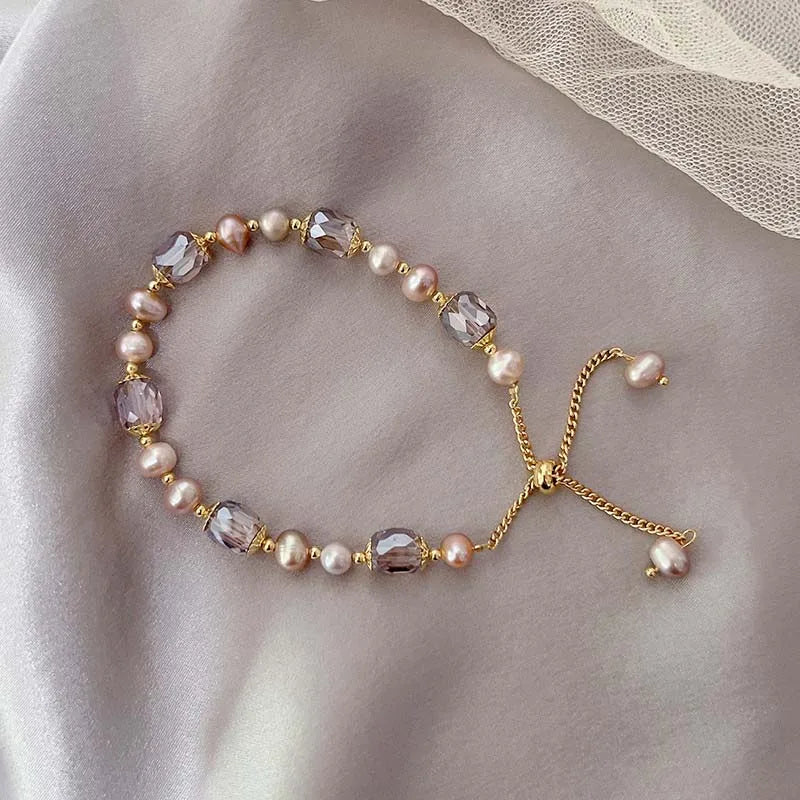 Vintage Purple Imitation Pearl Bracelet