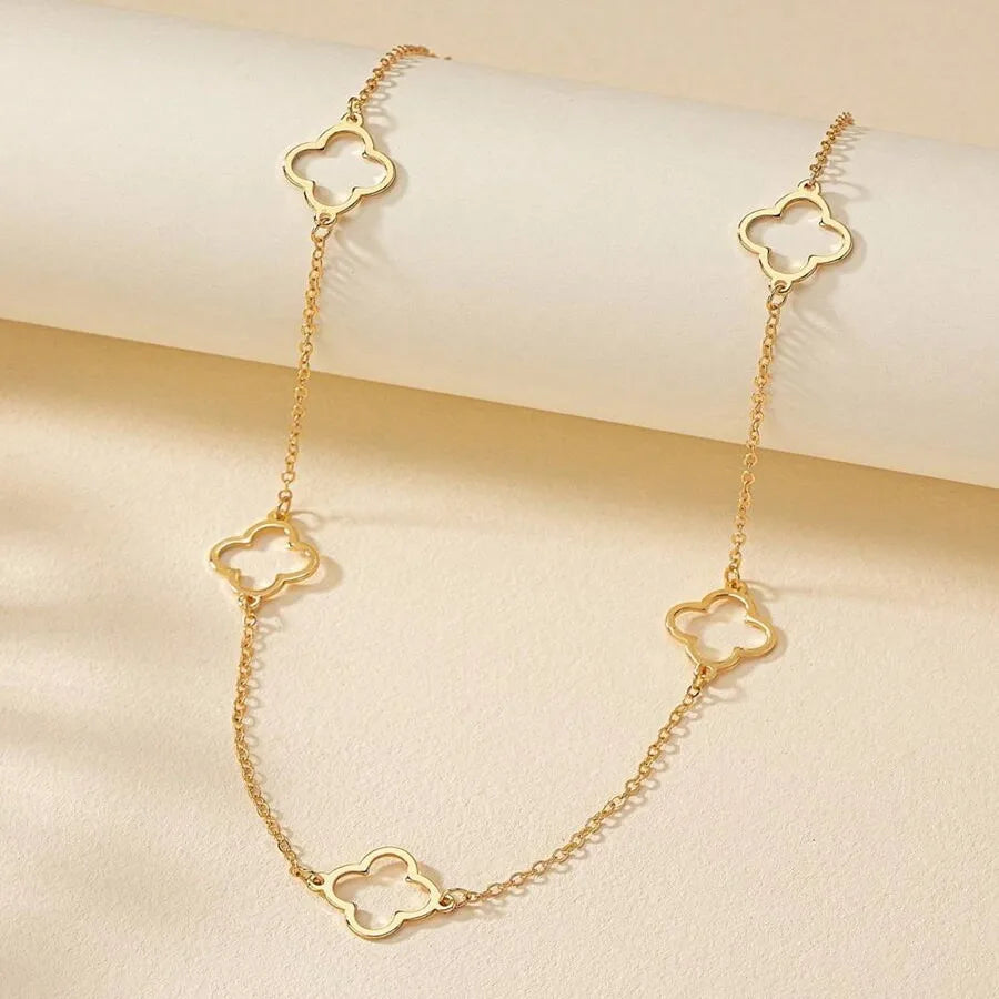 Gold Four Leaf Clover Necklace