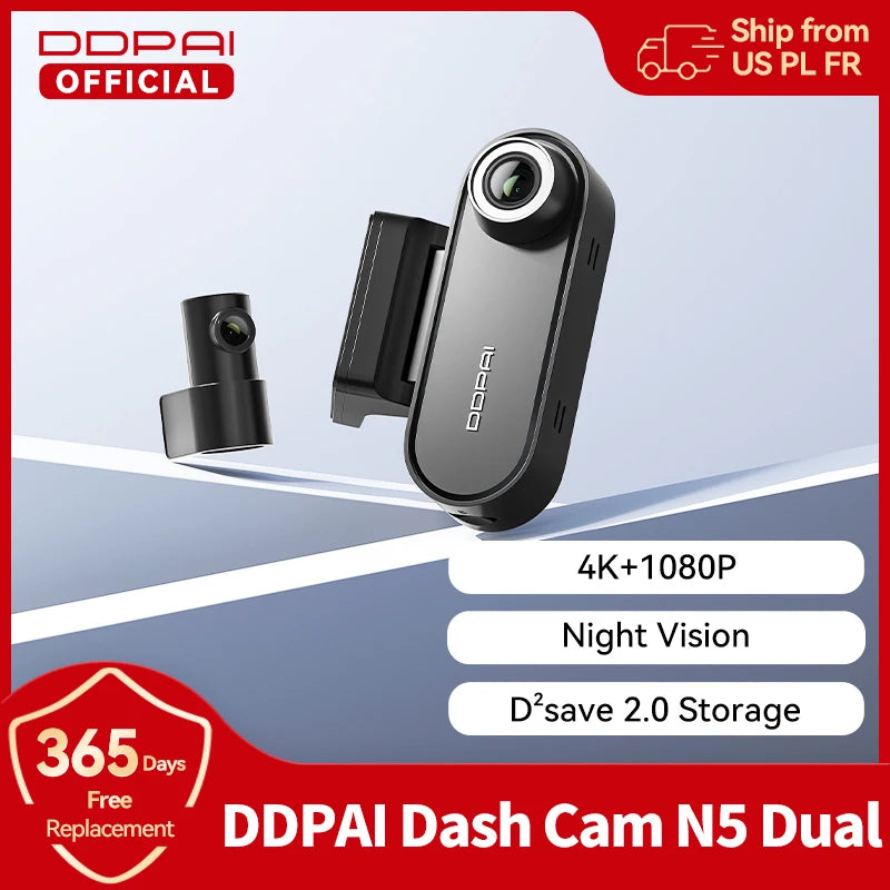 DDPAI Dash Cam Dual Front and Rear