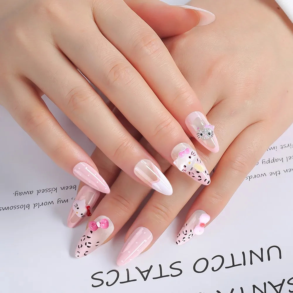 Hello Kitty Bowknot Press on