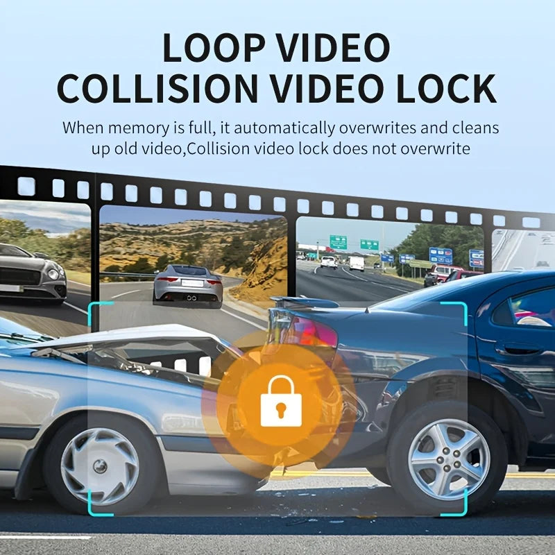 VAVUPO Dual Lens Dash Cam Wide Angle