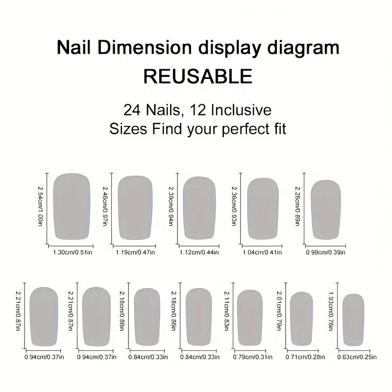 24pcs Short Square Press-On Nails with White French Rose Flower & Red/White Tip Design - Glossy Clear Tips, Intricate Floral Patterns, Short Lengths for Parties, Dance, Casual Attire - Reusable & Removable Full Set (Red, Whit