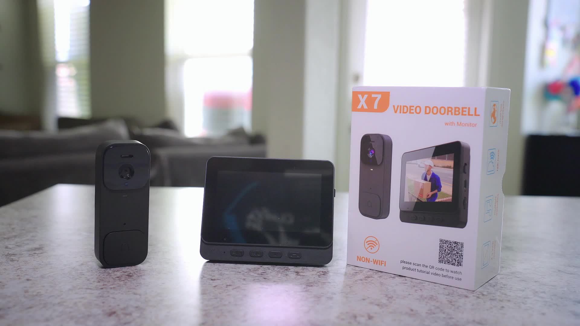 X7/NT601/X6 SMart Video Doorbell With 4.3" Display: No WiFi Needed & 128GB Storage | 300K Pixel Auto-Capture + 3+ Month Battery | 90-Min Charging - Home Security System For Apartments/Houses