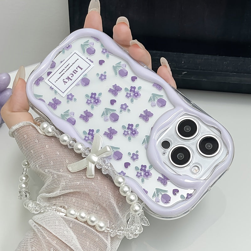 A stylish and thick shockproof phone case with unique design, cute print with lanyard chain phone case for Apple series 111213141516promax series A05/A15/A25/A35/A55/S23/S24Ultra/S25Ultra