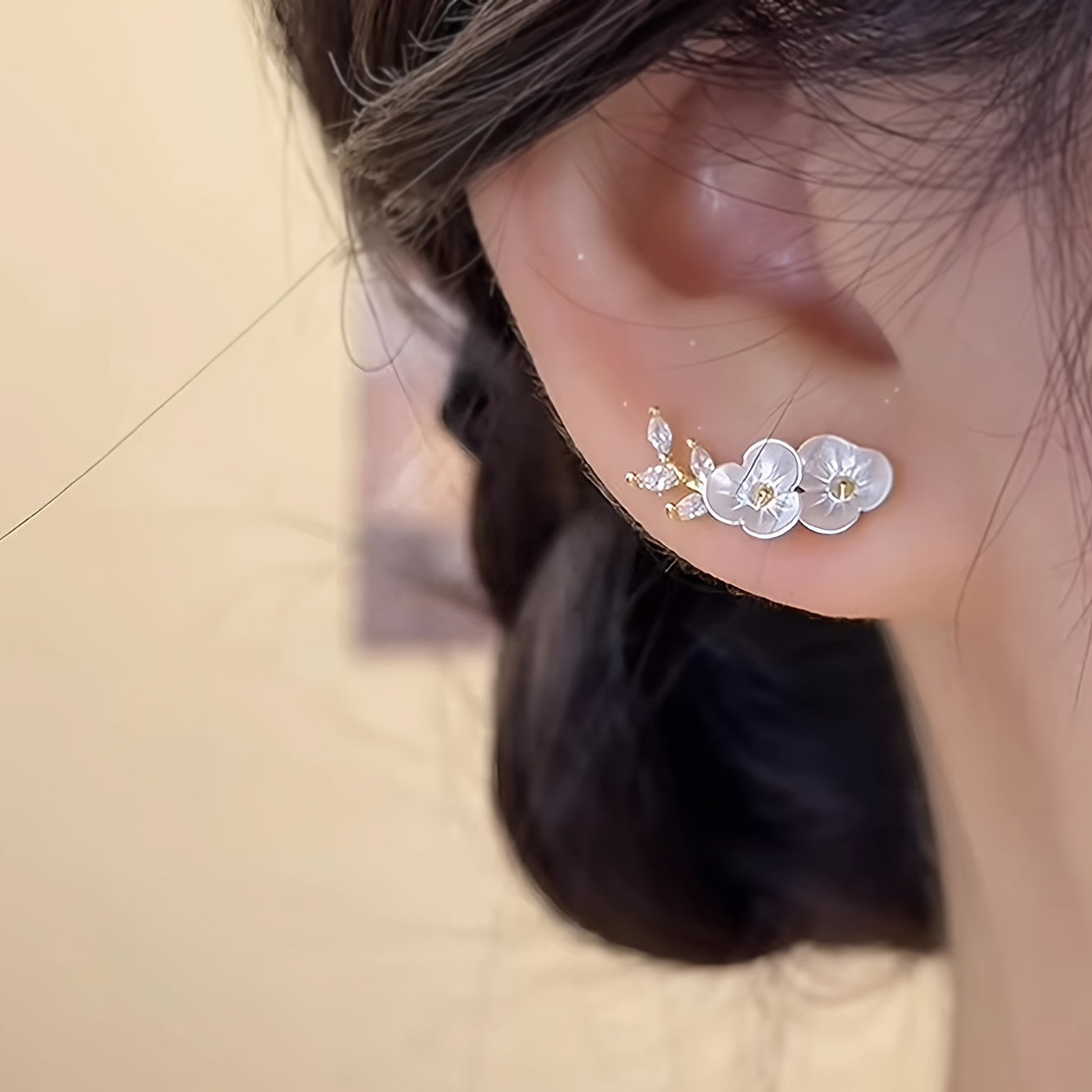 [NEW]A Pair of 2pcs, Camellia Earrings, High-Quality Jewelry, Upgraded Temperament Earrings, High-End Decorative Earrings, Suitable for Daily Wear, Wedding Season Accessories, Suitable for Gifts for Girlfriends, Classmates An