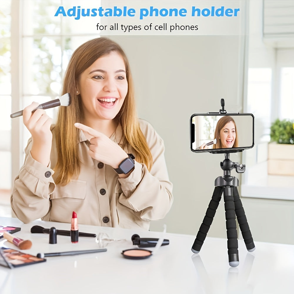 [Foldable Universal Stand] Octopus Phone Holder, Camera Stand - Durable and Sturdy, Foldable, Multiple Folding Without Damage, Suitable for iPhone and Other Mobile Phones and Camera Models, Tripod Stand, Desktop Stand, Univer